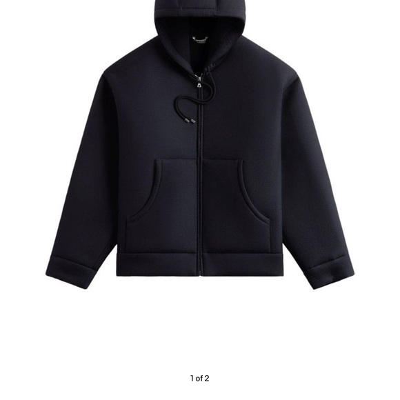 Auralee sponge tropical wool zip black